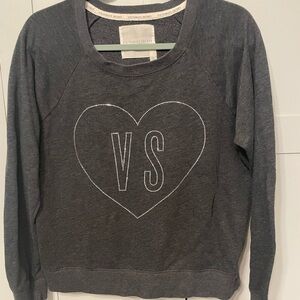 Victoria's Secret Dark Gray Heart Sweatshirt